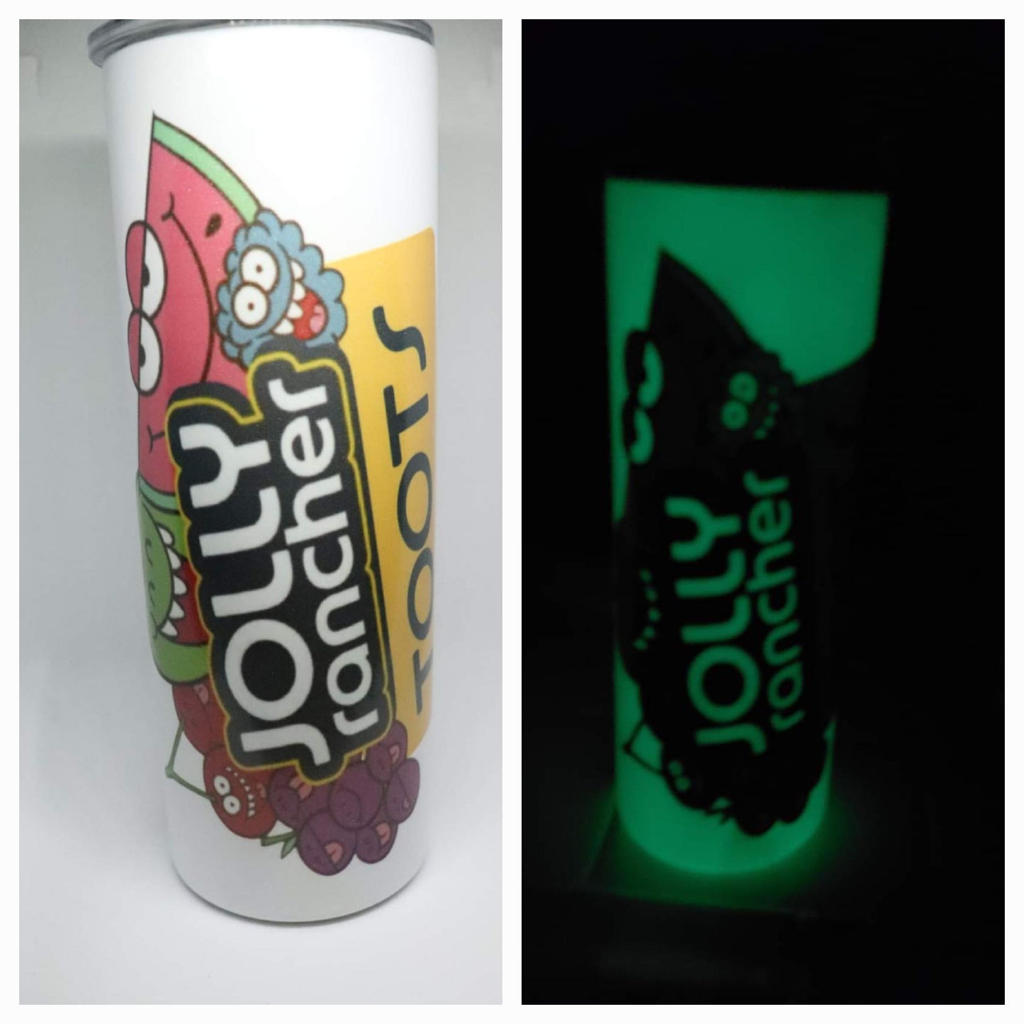 20 oz Stainless Steel GLOW IN THE DARK Tumbler - CUSTOM ORDER