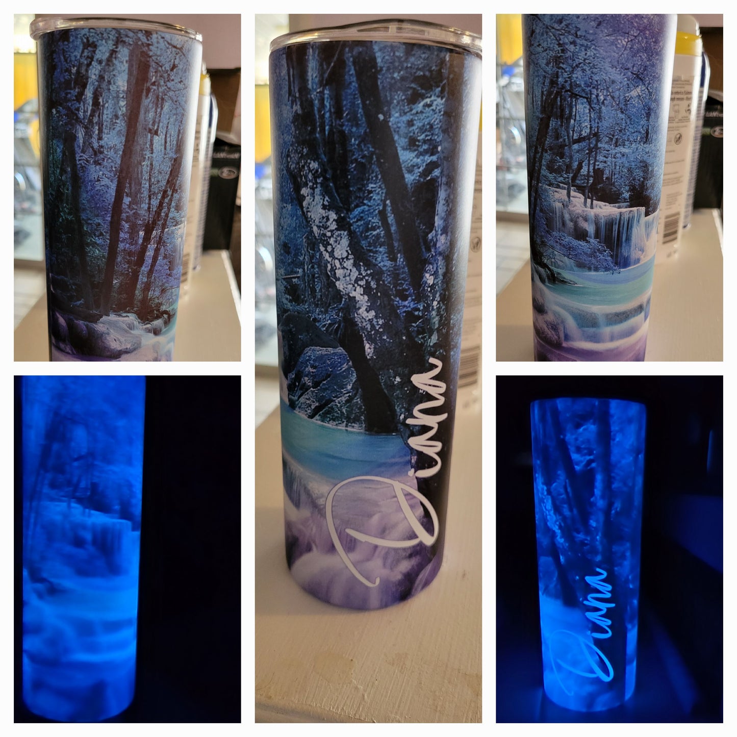 20 oz Stainless Steel GLOW IN THE DARK Tumbler - CUSTOM ORDER