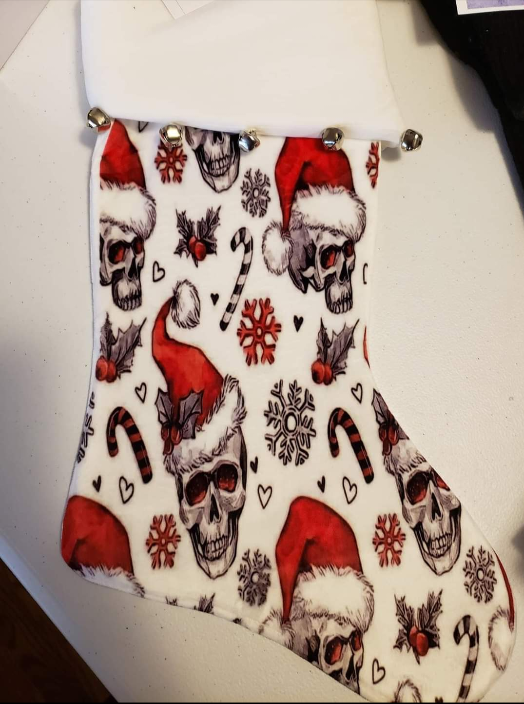 Custom Christmas Stocking with Jingle Bells